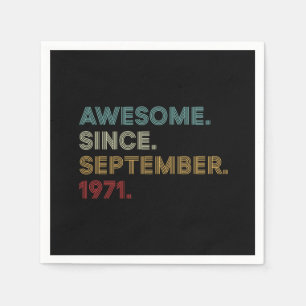 Phantastisch seit September 1971 Geburtstag Serviette