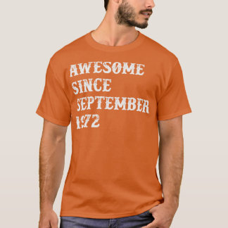 Phantastisch seit September 1972 Weißbuch T-Shirt