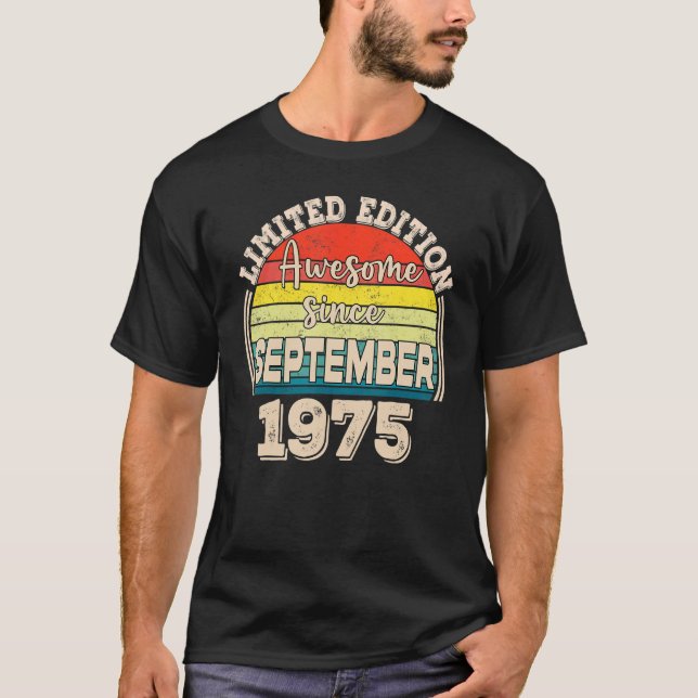 Phantastisch Seit September 1975 Geboren im Septem T-Shirt (Vorderseite)