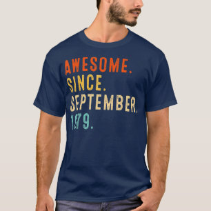 Phantastisch Seit September 1979 Vintag 43. Geburt T-Shirt