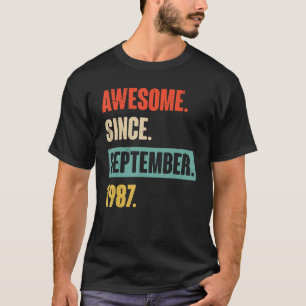 Phantastisch Seit September 1987 36. Geburtstag 36 T-Shirt