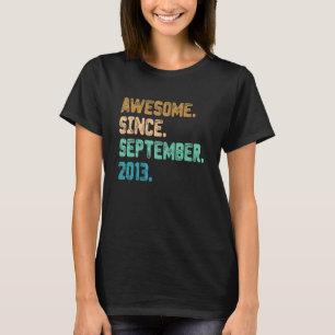 Phantastisch Seit September 2013 Vintag 9. Geburts T-Shirt