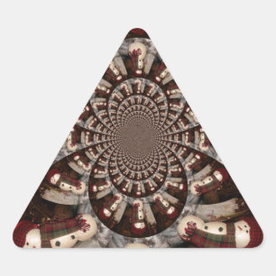 Phantastisch Snowman Dreieckiger Aufkleber