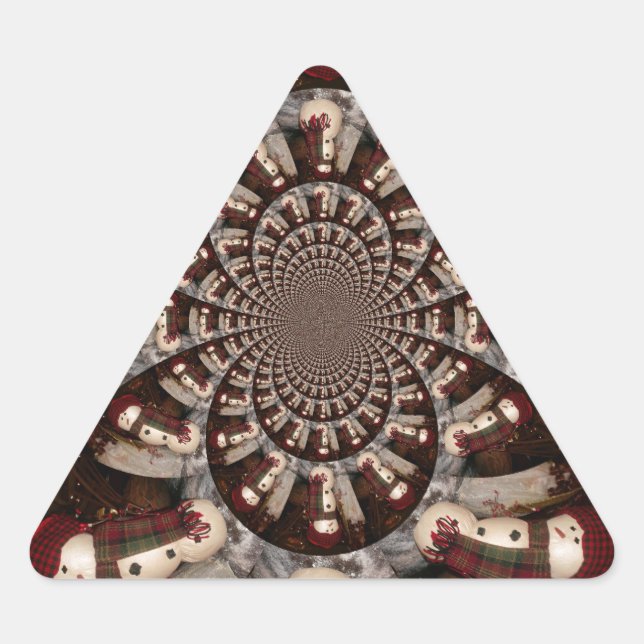 Phantastisch Snowman Dreieckiger Aufkleber (Vorderseite)