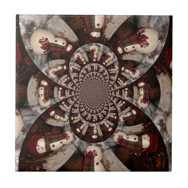 Phantastisch Snowman Fliese (Vorderseite)