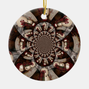 Phantastisch Snowman Keramikornament