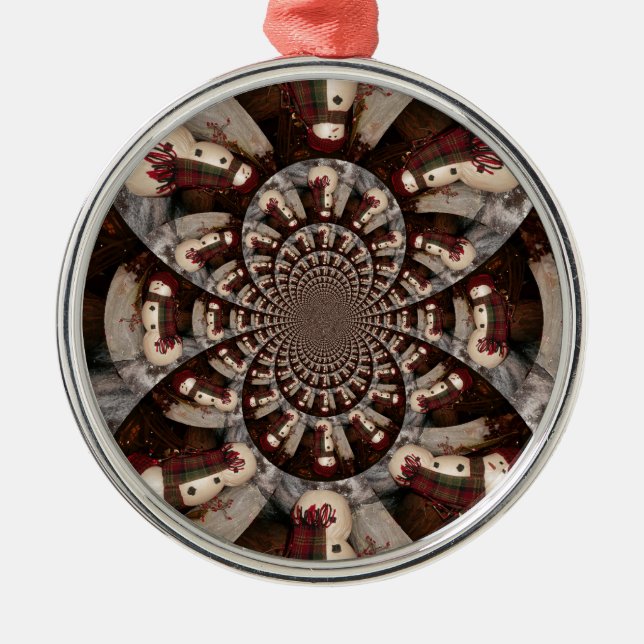 Phantastisch Snowman Ornament Aus Metall (Vorne)