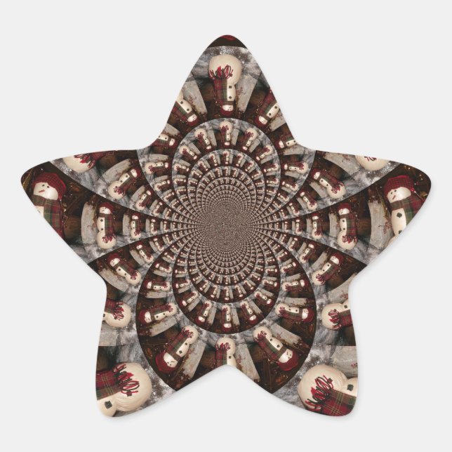 Phantastisch Snowman Stern-Aufkleber (Vorderseite)