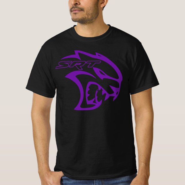Phantastisch Srt Hell Cat Dodge Plum Crazy T-Shirt (Vorderseite)