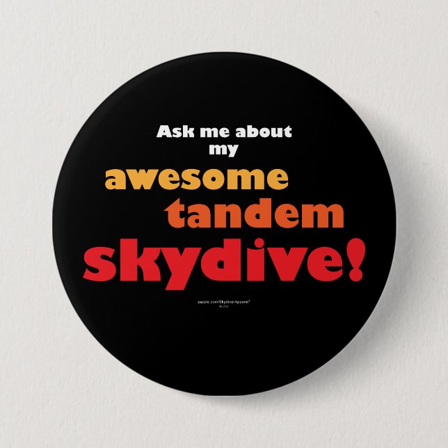 Phantastisch Tandem Skydive Button (Vorderseite)