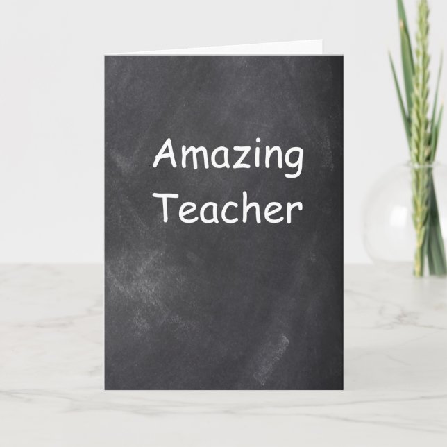 Phantastisch Teacher Chalkboard Design Dankeskarte (Vorderseite)