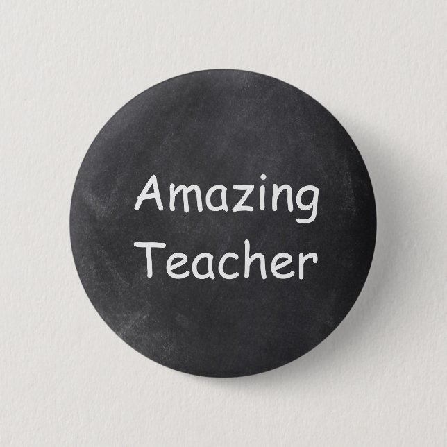 Phantastisch Teacher Chalkboard Design Geschenk Id Button (Vorderseite)