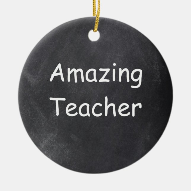 Phantastisch Teacher Chalkboard Design Geschenk Id Keramik Ornament (Vorne)