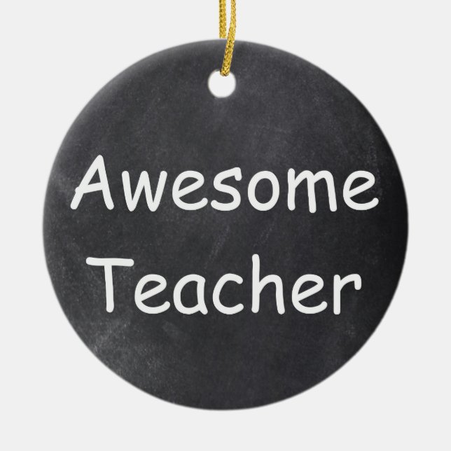 Phantastisch Teacher Chalkboard Design Geschenk Id Keramik Ornament (Vorne)