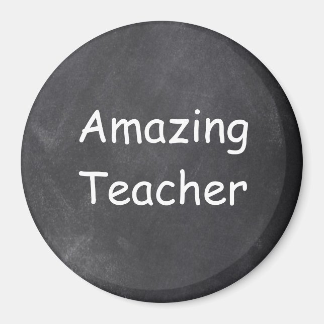 Phantastisch Teacher Chalkboard Design Geschenk Id Magnet (Vorne)