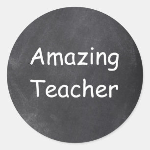 Phantastisch Teacher Chalkboard Design Geschenk Id Runder Aufkleber