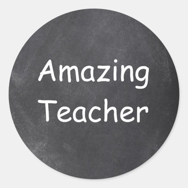 Phantastisch Teacher Chalkboard Design Geschenk Id Runder Aufkleber (Vorderseite)