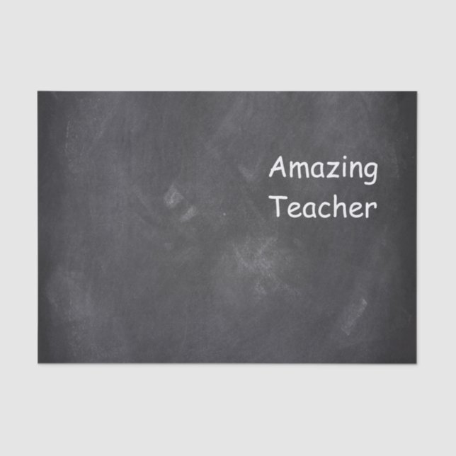 Phantastisch Teacher Chalkboard Design Geschenk Id Seidenpapier (Vorderseite)