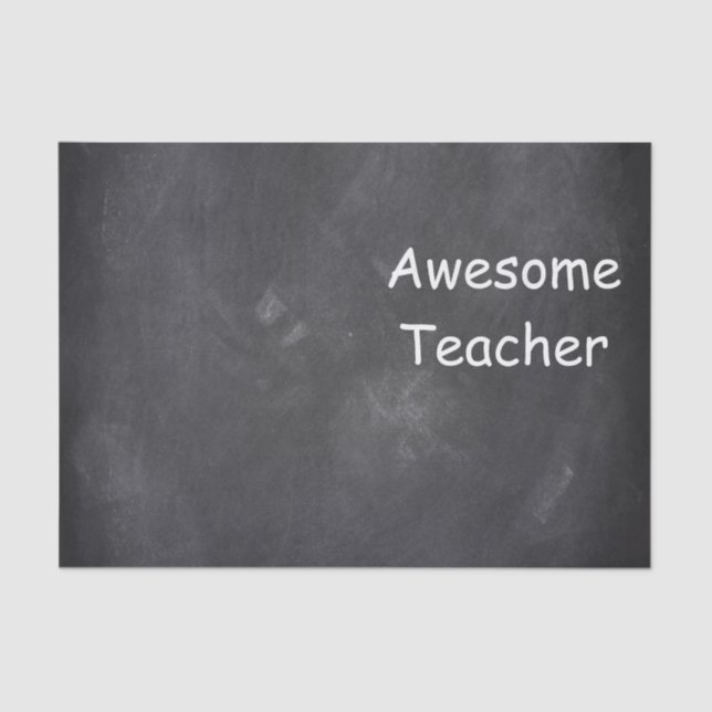 Phantastisch Teacher Chalkboard Design Geschenk Id Seidenpapier (Vorderseite)