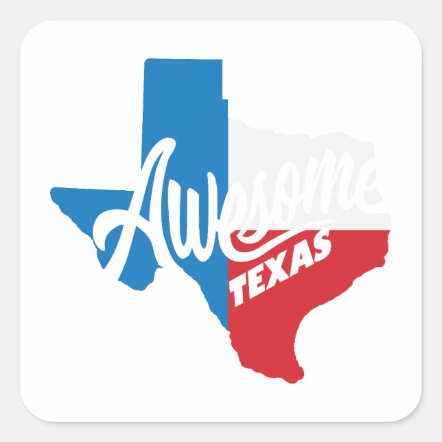 Phantastisch Texas II Quadratischer Aufkleber (Vorderseite)