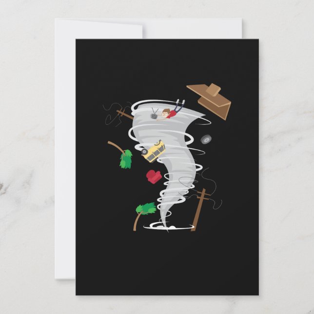 Phantastisch Tornado und Sturmjagd Einladung (Vorderseite)