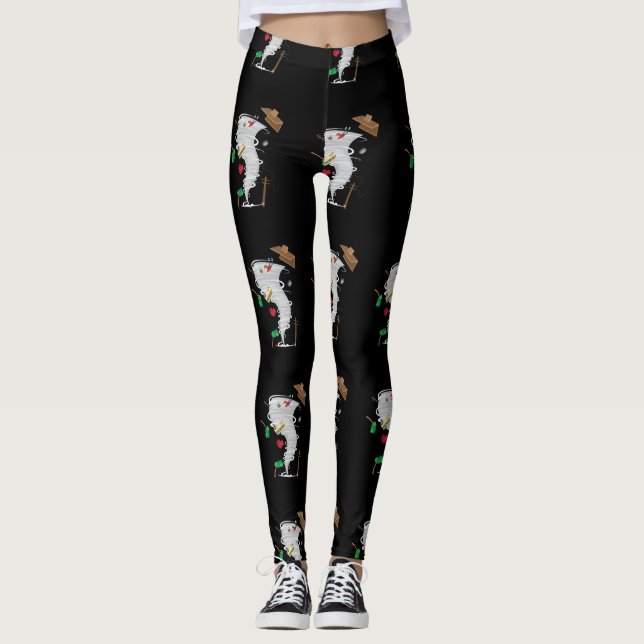 Phantastisch Tornado und Sturmjagd Leggings (Vorderseite)