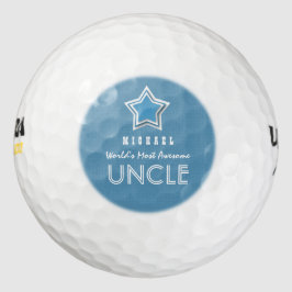 Phantastisch UNCLE Blue and White Star Individuell Golfball