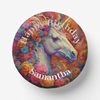 Phantastisch Unicorn Happy Birthday Pappteller