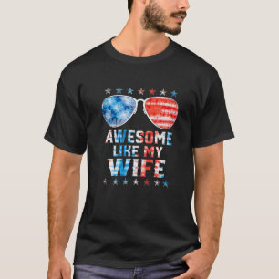 Phantastisch wie meine Ehefrau American Flag Gefär T-Shirt
