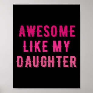 Phantastisch wie meine Tochter Funny Vintage Mama Poster