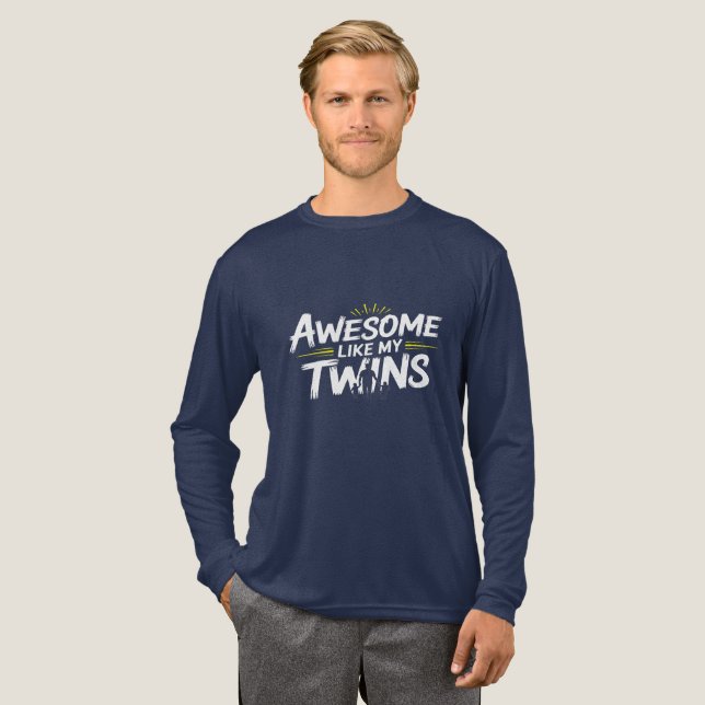Phantastisch Wie meine Twins - Vater der Twins Tri-Blend Shirt (Volle Vorderseite)