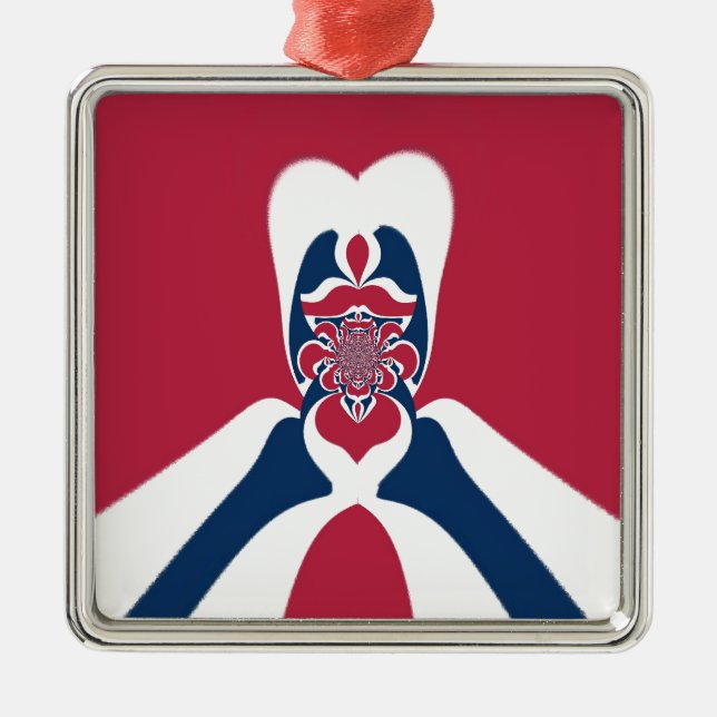 Phantastische Abstrakte E.T. Art Print Ornament Aus Metall (Vorne)