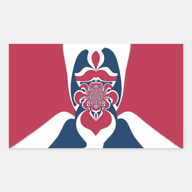 Phantastische Abstrakte E.T. Art Print Rechteckiger Aufkleber (Vorderseite)