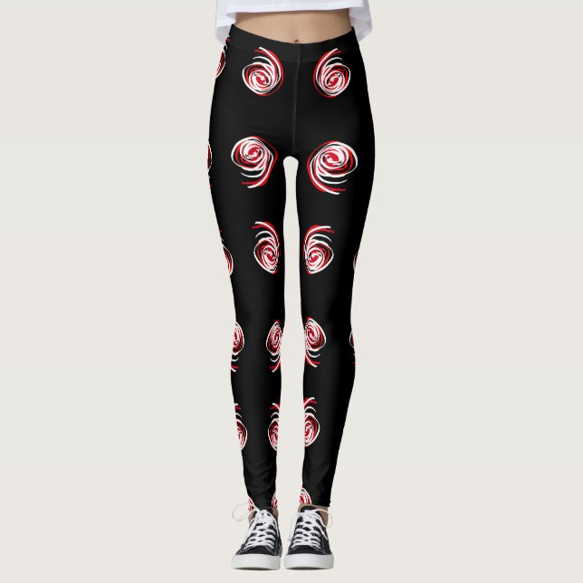 Phantastische Abstrakte Kunst Spiraldrucken Leggin Leggings (Vorderseite)