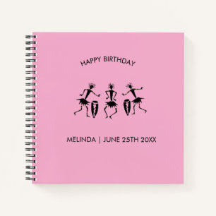 Phantastische afrikanische Kunst, Happy Birthday D Notizbuch