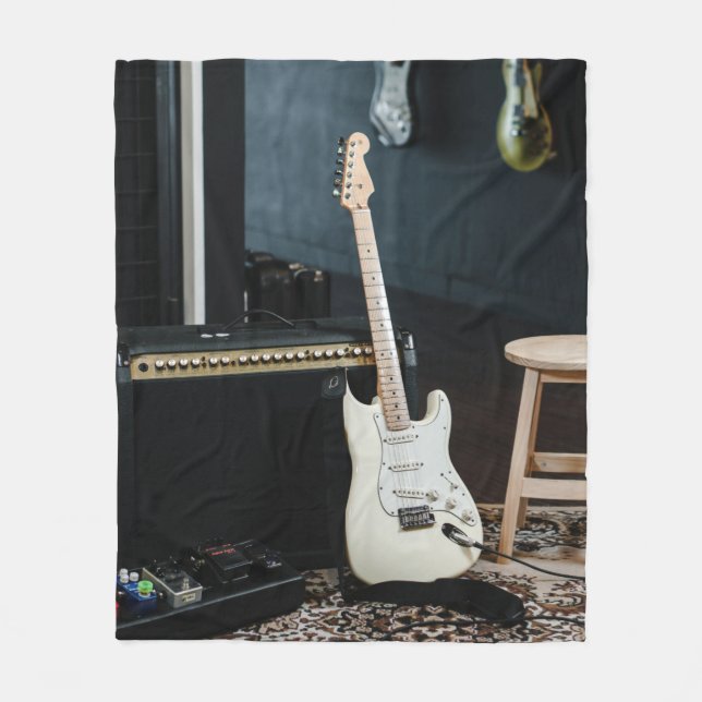 Phantastische akustische Gitarre Fleecedecke (Vorderseite)