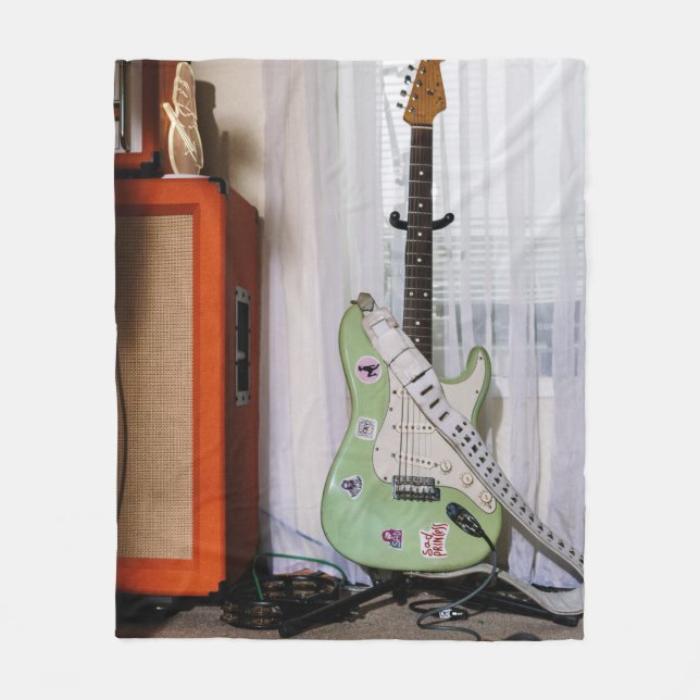 Phantastische akustische Gitarre Fleecedecke (Vorderseite)