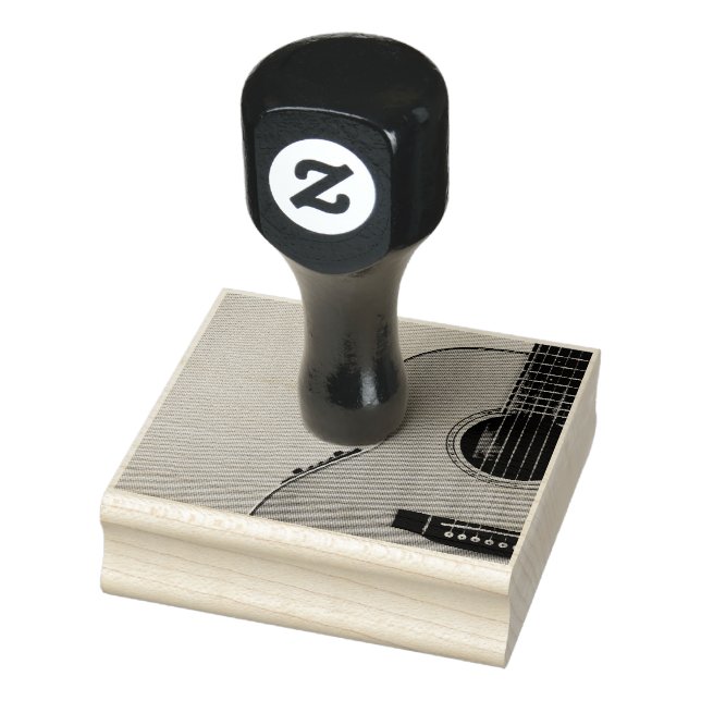 Phantastische akustische Gitarre Gummistempel (Stempel)