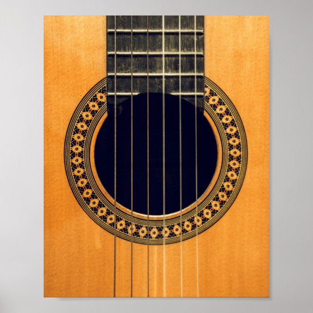 Phantastische akustische Gitarre Poster (Vorne)