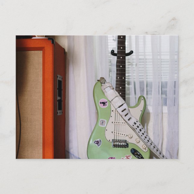 Phantastische akustische Gitarre Postkarte (Vorderseite)