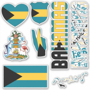 Phantastische Bahamas Shapes Staatssymbole Aufkleber