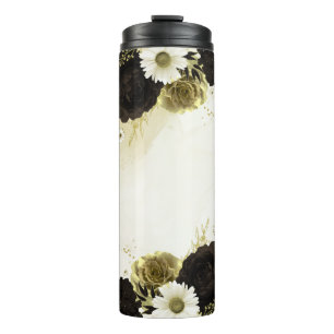 Phantastische Blume aus Elfenbein Thermosbecher