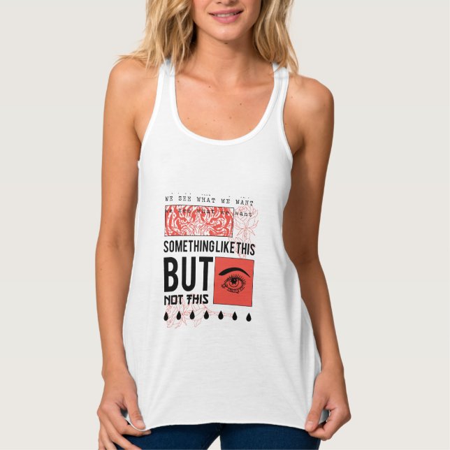 PHANTASTISCHE BLUME UND AUGENDESIGN TANK TOP (Vorderseite)