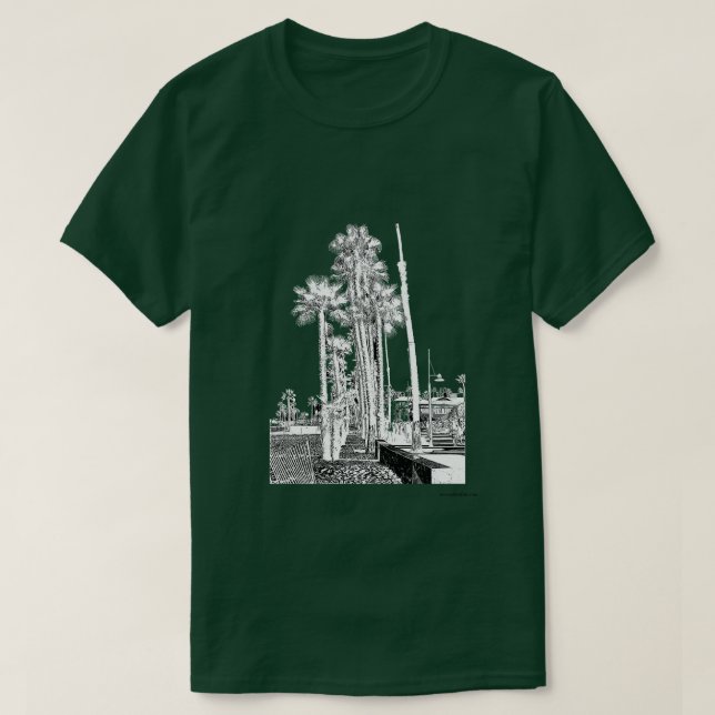 Phantastische Boardwalk Palms T-Shirt (Design vorne)