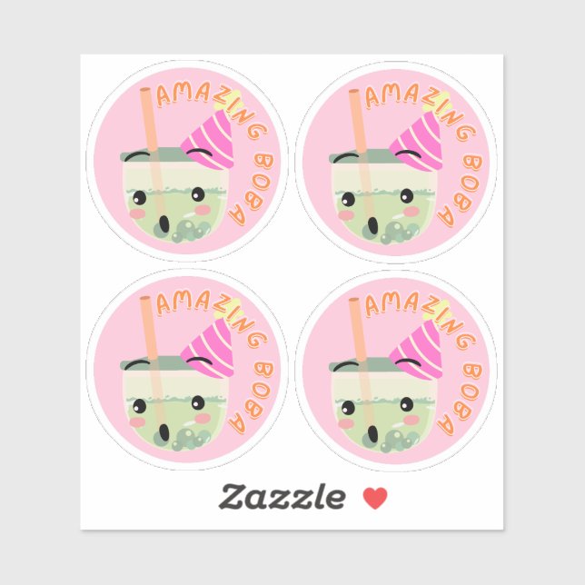 Phantastische Boba-Packung mit 4 Aufkleber (Blatt)