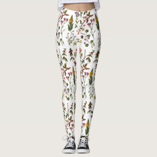 Phantastische botanische Leggings mit Blumen