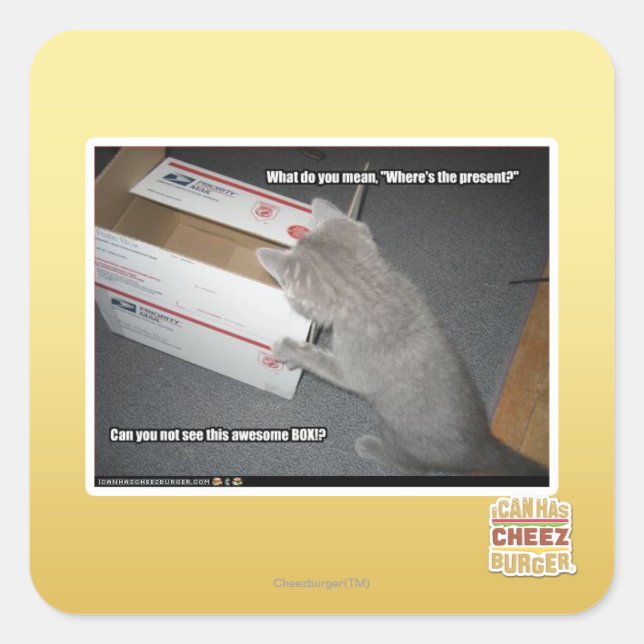 Phantastische Box Quadratischer Aufkleber (Vorderseite)