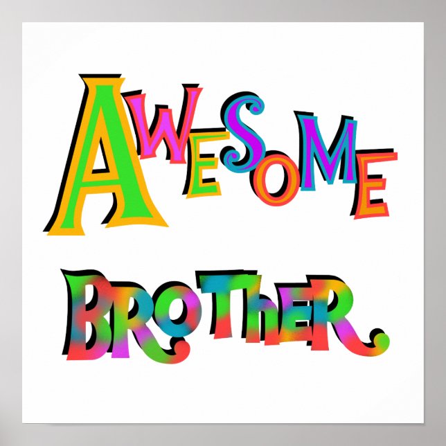 Phantastische Bruder T - Shirt und Geschenke Poster (Vorne)