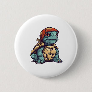 Phantastische Coole Schildkröte Button