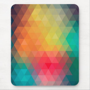 Phantastische coole trendfarbene Dreiecke Mousepad